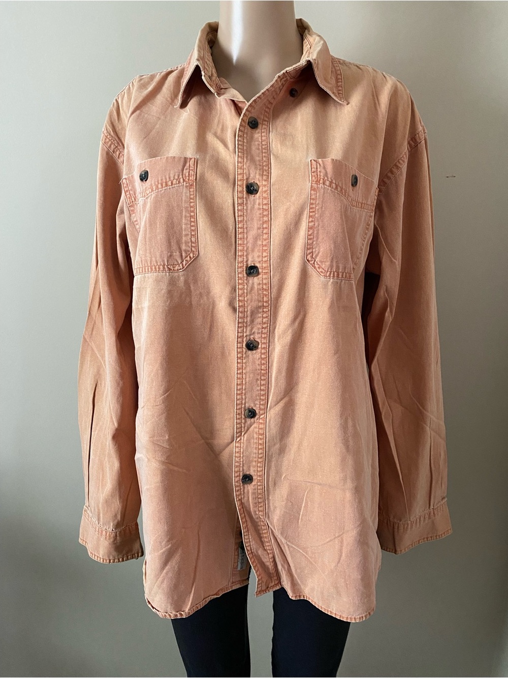 Windriver Utility Peach Casual Shirt, men’s large